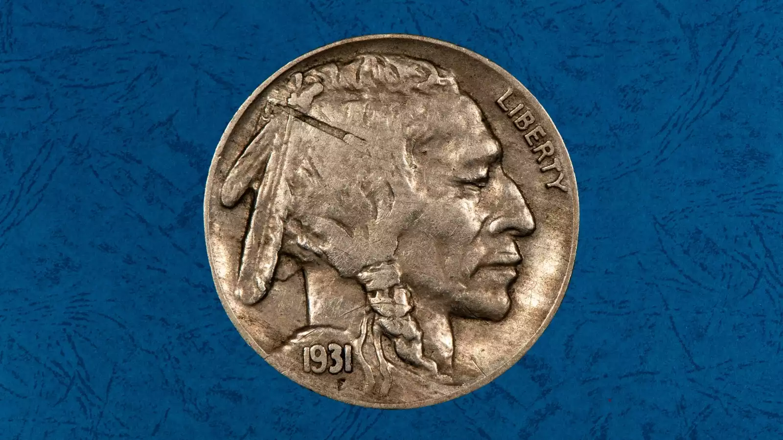 1931-S Buffalo Nickel lamination error showing planchet delamination flap on coin surface